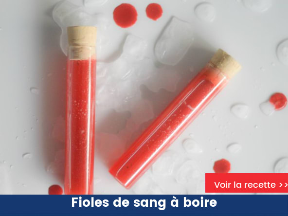 Fioles de sang à boire